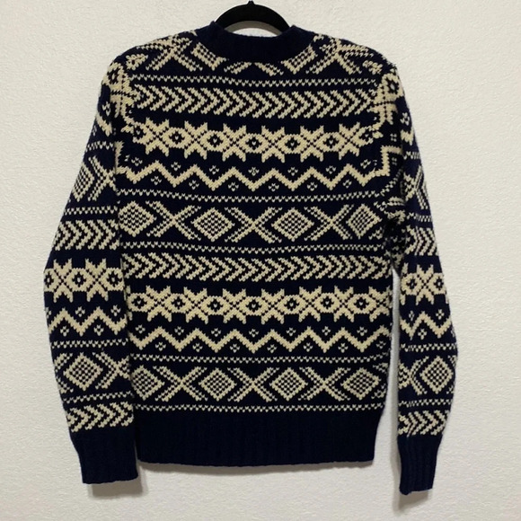 J.Crew NEW 100% Lambs Wool Vintage Nordic Ski Sweater Size S - Picture 6 of 9